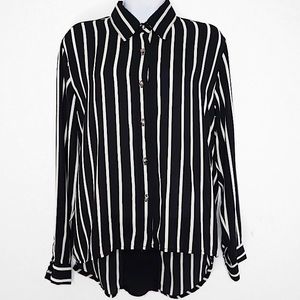 Forever 21 | Black & Cream Striped Button Down